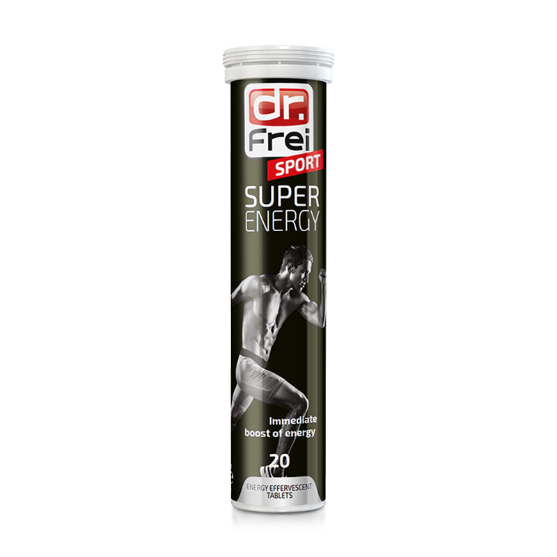 Вітаміни Dr. Frei Super Energy Таурин, кофеїн, екстракт гуарани, 20 шипучих таблеток